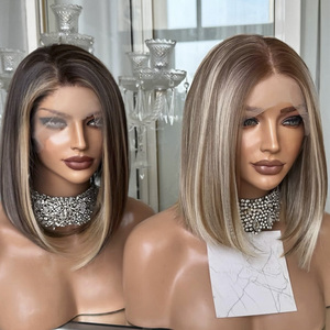 Parrucche in Capelli Umani Vergini Europei 100% con Top in Pizzo, <span class=keywords><strong>Colore</strong></span> <span class=keywords><strong>Biondo</strong></span> <span class=keywords><strong>Platino</strong></span> e Marrone, Parrucche Full Lace per Donne Bianche - Product Image 4