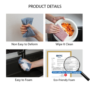 Nhà Máy Bán buôn nóng bán nhà bếp chà miếng bọt biển mật độ cao có thể giặt cho món ăn làm sạch loại bỏ dầu mỡ và bồn rửa nhà bếp lau - Product Image 2