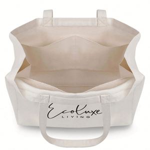 Stylish Eco-Friendly Women's Canvas Shopping Tote Custom Logo Beach <b>Bag</b> with Low MOQ for Wholesale Fun and Practical - Product Image 6