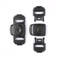 Boucle de harnais à 3 points, boucle de ceinture de 25 mm, clip pour chaise bébé, boucle de poussette, boucle en plastique à dégagement double latéral pour sangle de sécurité de voiture pour bébé