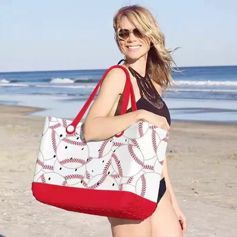 Customization Silicone Women Beach Handbags 2022 Candy Multicolor Tote Bags Women Eva Arket Bags For Ladies