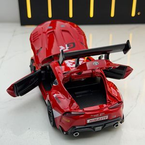 Modelo de <span class=keywords><strong>Auto</strong></span> a Escala 1:32, Réplica de Metal Fundido a Presión, <span class=keywords><strong>Supra</strong></span> GT4, Puertas Abatibles, Coleccionable, Decorativo, Juguete - Product Image 6