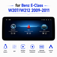 Système multimédia Linux 12,3 pouces avec CarPlay sans fil et Android Auto pour Mercedes-Benz Classe E W207/W212 2009-2011, écran tactile