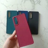 Fundas para Teléfono Móvil E11, 2 Piezas, Silicona Líquida Colorida, TPU+PC/Epoxi, Impermeables, Resistentes a Golpes, Logotipo Personalizado OEM