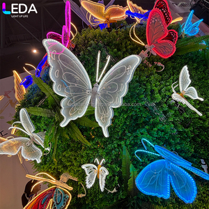 LEDA 60cm mariposa dinámica Navidad jardín luces decorativas al aire libre impermeable insecto paisaje luces - Product Image 1