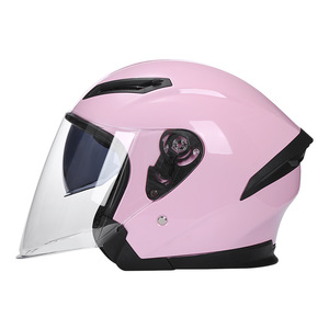 Casco de media cara ABS con doble visera y diseño sencillo para motocicleta y bicicleta eléctrica - Product Image 2