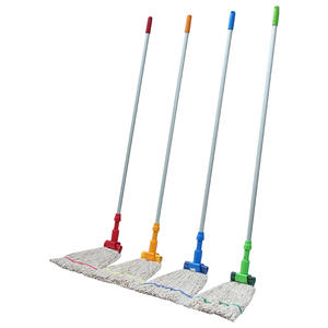 อุปกรณ์ทำความสะอาดสำหรับโรงแรม ร้านอาหาร และอุตสาหกรรม  คลิปพลาสติกแบบมีห่วง  ผ้าม็อบถูพื้นเปียก  ผ้าฝ้ายเคนตักกี้ - Product Image 1