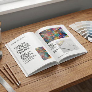 Pamphlet personnalisé en papier couché rigide, impression numérique, reliure parfaite, catalogue, dépliant pliable, vernissage, carton de marque - Product Image 1