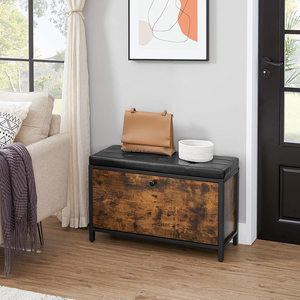 Banc de rangement rembourré pour chaussures avec armoires à chaussures à <span class=keywords><strong>2</strong></span> rangées - Product Image 4