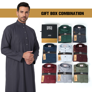 Classic <strong>Men</strong> <strong>Thobe</strong> Saudi Style Arabic Robe Multiple Colors Islamic Clothing for <strong>Men</strong> Traditional Dishdasha Kandura for Daily Wear - Product Image 3