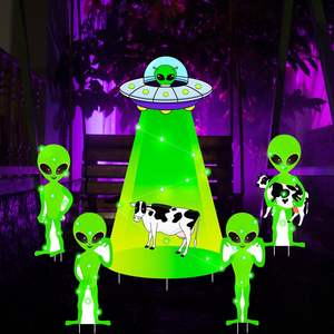 En Çok Satan Uzaylı UFO Şişme Bahçe Süsleri Cadılar Bayramı Bahçe Festivali Partisi Sınır Ötesi Korku Süsleri - Product Image 2