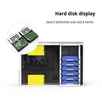 Beniu B6 Châssis NAS 6 baies ATX Grande alimentation PCIe pleine hauteur Serveur noir avec service de stockage de ventilateur