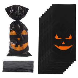 50 pezzi sacchetti di biscotti di Halloween Mini Halloween caramelle Buffet <span class=keywords><strong>borsa</strong></span> piccola zucca dolcetto o scherzetto sacchetti per bambini ragazzi ragazze feste bomboniere - Product Image 2