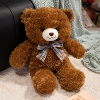 Schattige pluche teddyberen met geruite strikjes - ultrazacht om in te knuffelen, stressverlichting, woondecoratie voor alle leeftijden