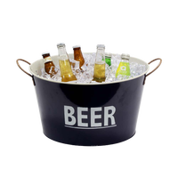 1L 3L 5L 6L 8L 10L 15L 20L 30L rond carré ovale écran d'impression vernis galvanisé métal bière seau à glace pour la promotion
