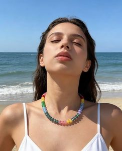 Collares de Moda, Collares Boho con Cuentas de Resina, Collar con Dijes para Mujer, Collar Hecho a Mano para el Verano, Regalos de Joyería - Product Image 6