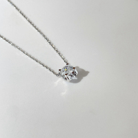 Paston 18k diamant cultivé en laboratoire 0,62 ct collier de Style Simple de base chaîne vvs diamant bijoux avec certificat IGI