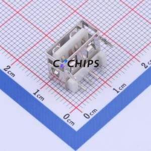 909-162A1015D10200 USB Connector Bent Lead Through Hole Connector Type-A USB 2.0 Female Right Angle Insert - Product Image 1