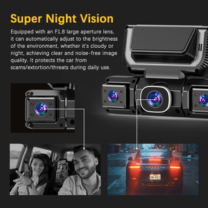 Nueva Cámara para Auto W7 con 4 Lentes, DVR para Auto con Pantalla IPS de 3 Pulgadas, Visión Nocturna Infrarroja, Control por WiFi, HD 1080P, Cable OBD, Dashcam - Product Image 5