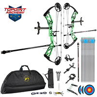Paket Busur dan Anak Panah Topoint Archery T1 Target Compound untuk Busur Panahan Kompetisi, Busur Berburu dengan Riser CNC Milling, OEM/ODM