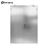 Portes de cuisine intérieures en acier inoxydable pour usage commercial et industriel avec surface hygiénique et prévention incendie, garantie 5 ans