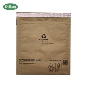 Custom Recyclable Soft Cushioned Paper Courier Bag Honeycomb Paper Mailer