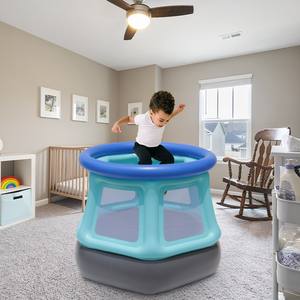 JOSEN Family Kids Thick PVC Inflatable Bouncy Castle <b>Jump</b> <b>House</b> 300kg Capacity 3 Kids 150x150x130cm Eco-Friendly Outdoor Party - Product Image 2