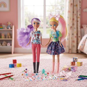 Superior Fashion Model Toy <b>Dolls</b> with Customizable Outfits and <b>Accessories</b> for Girls 5-7 Years Old - Product Image 1