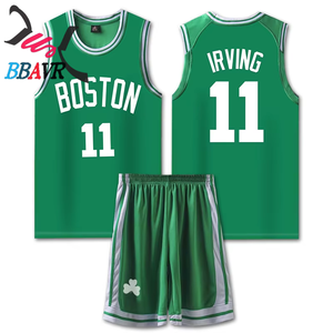 Maillots de basket-ball <span class=keywords><strong>Boston</strong></span> <span class=keywords><strong>Celtics</strong></span> 11, Lakers 24 23, Brooklyn Nets 7, Bulls 23, uniformes de basket-ball unisexes en matériau PU, <span class=keywords><strong>maillot</strong></span> d'entraînement - Product Image 2
