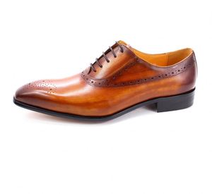 Nuevo Vestido Formal con Logotipo Personalizado, Zapatos con Cordones, Punta Redonda, Diseño Paisley, Cuero Genuino, Zapatos Oxford para Hombre, Venta al Por Mayor de Fábrica China - Product Image 5