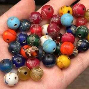 Cuentas de cristal de la vieja escuela hechas a mano de 12mm, cuentas sueltas de cristal individuales coloridas, joyería personalizable DIY para accesorios de Murano - Product Image 1