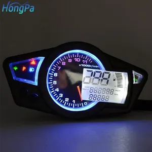 Motorcycle Speedometer Digital LED Odometer Sensor Motorcycle Meter Tachometer
