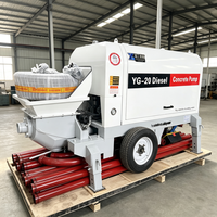 Pompe à béton hydraulique professionnelle, pompe électrique diesel pour applications de coulage de béton