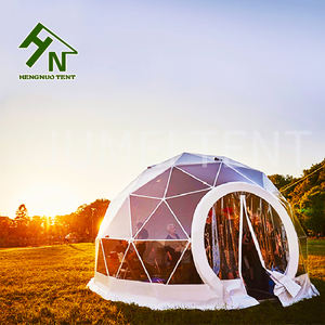 Dôme géodésique moderne en bâche PVC <span class=keywords><strong>camouflage</strong></span> avec porte ronde, conception imperméable quatre saisons pour le glamping en plein air - Product Image 4