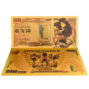 5 <span class=keywords><strong>billetes</strong></span> de 10.000 yenes de Bleach Anime, billete de manga japonés clásico con lámina dorada para colección de recuerdos infantiles, regalo - Product Image 1