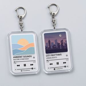 Vente flash - Porte-clés en acrylique transparent de haute qualité, personnalisé avec le nom de l'artiste, la chanson, la couverture de l'album, porte-clés personnalisé pour cadeau - Product Image 1