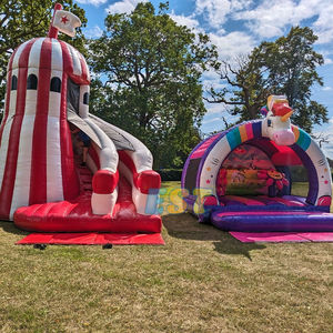 Combinaison gonflable de glissière gonflable bidirectionnelle pour enfants de forme de phare de PVC commercial de glissière sèche gonflable - Product Image 3