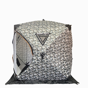 Tente de pêche d'<span class=keywords><strong>hiver</strong></span> OEM tente pour étang à poissons abri de pêche sur glace coton Portable 4 personnes Pop up tentes de pêche sur glace - Product Image 1