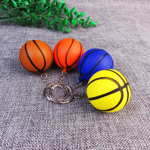 Christmas Gift Biomimetic PU <b>Foam</b> Toy Pendant UV Printed Keychain with Basketball <b>Football</b> Rugby Baseball Made of PVC Plastic - Product Image 3