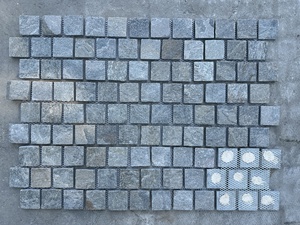 Pavés en quartzite bleue bon marché, cube naturel, surface fendue, allée, patio, pavés en pierre, pavés en maille - Product Image 2