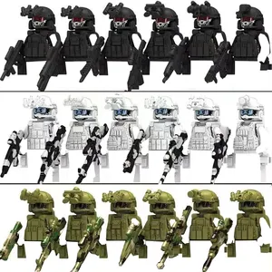 Set di Costruzioni Militari Speciali: Giocattoli SWAT, Fantasmini Fantasma, Soldati della Polizia, Esercito, Action Figure, Armi e Mattoncini - Product Image 1