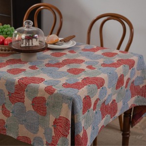 Custom Modern Floral Polyester <b>Tablecloth</b> with Tassel Waterproof & Oilproof Dining Cover for Home Parties - Product Image 2