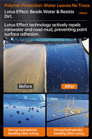 Cera para Auto en Aerosol sin Agua, Revestimiento Nano, Protección de Pintura, Pulido Rápido, Aerosol de Brillo, Cera Hidrofóbica para Auto con Super Brillo