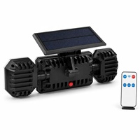 Lampe murale solaire 226 LED à 3 têtes avec télécommande, étanche IP65, détecteur de mouvement extérieur