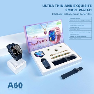 Hot <span class=keywords><strong>A60</strong></span> Plus Smart Watch Set 7in1 Que Contiene Con Collar De Acero Inoxidable Reloj A60plus <span class=keywords><strong>A60</strong></span> + <span class=keywords><strong>A60</strong></span> Plus Smartwatch 7 En 1 Set - Product Image 2