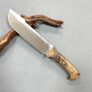 سكاكين كبيرة متينة بسماكة 6 Tang كاملة ثابتة الغابة من الفولاذ المقاوم للصدأ مع حقيبة جلدية - Product Image 1