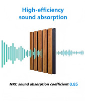 Panneau acoustique en bois à lattes MDF PET Akupanel, panneaux muraux décoratifs insonorisants pour hôtel, bureau, intérieur de maison