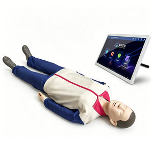 Mannequin de formation RCP <span class=keywords><strong>pour</strong></span> adultes avec modes de combat sans fil <span class=keywords><strong>pour</strong></span> examen de pratique d'une seule compétence, notation par forme d'onde 30:2 et lecteur de carte d'identité - Product Image 2