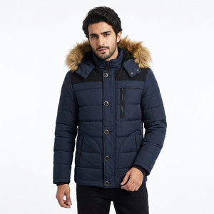 Custom Designed High Quality Men's <b>Parka</b> <b>Jacket</b> Stand Collar Hooded Warm Winter Coat Canvas Fabric Stylish High Street Style - Product Image 1