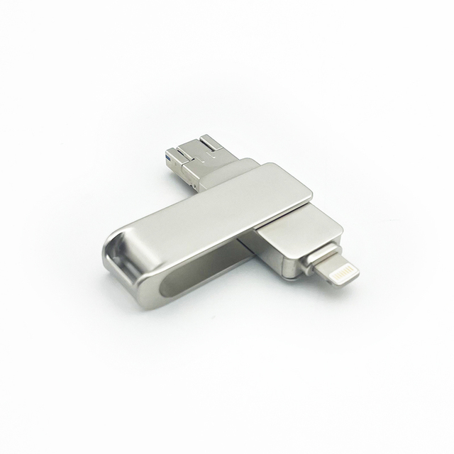 Portable Metal USB Flash Drive 128GB 1TB Type-C USB 3.0/2.0 High-Speed 8GB/16GB/64GB Capacities Customized OEM Logo Phone Gift